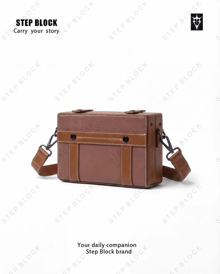 STEP BLOCK Ac080 Vintage Boxy Crossbody Bag